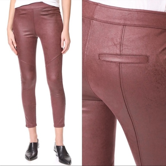 Free people Red Faux Suede Leggings - Picture 2 of 12